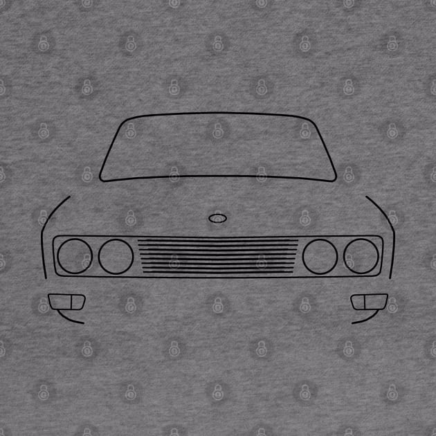 Sunbeam Rapier 1970s classic British car black outline graphic by soitwouldseem